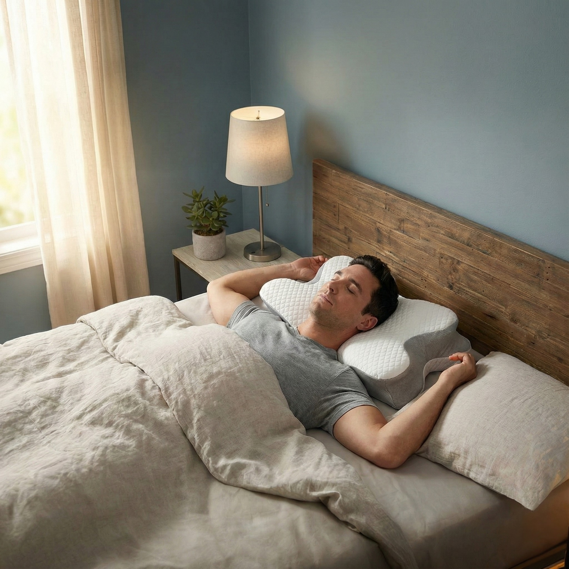 New Horn Butterfly Pillow Neck Pillow Sleeping Pillow Slow Rebound Memory Pillow Cervical Spine Pillow Pillow Core