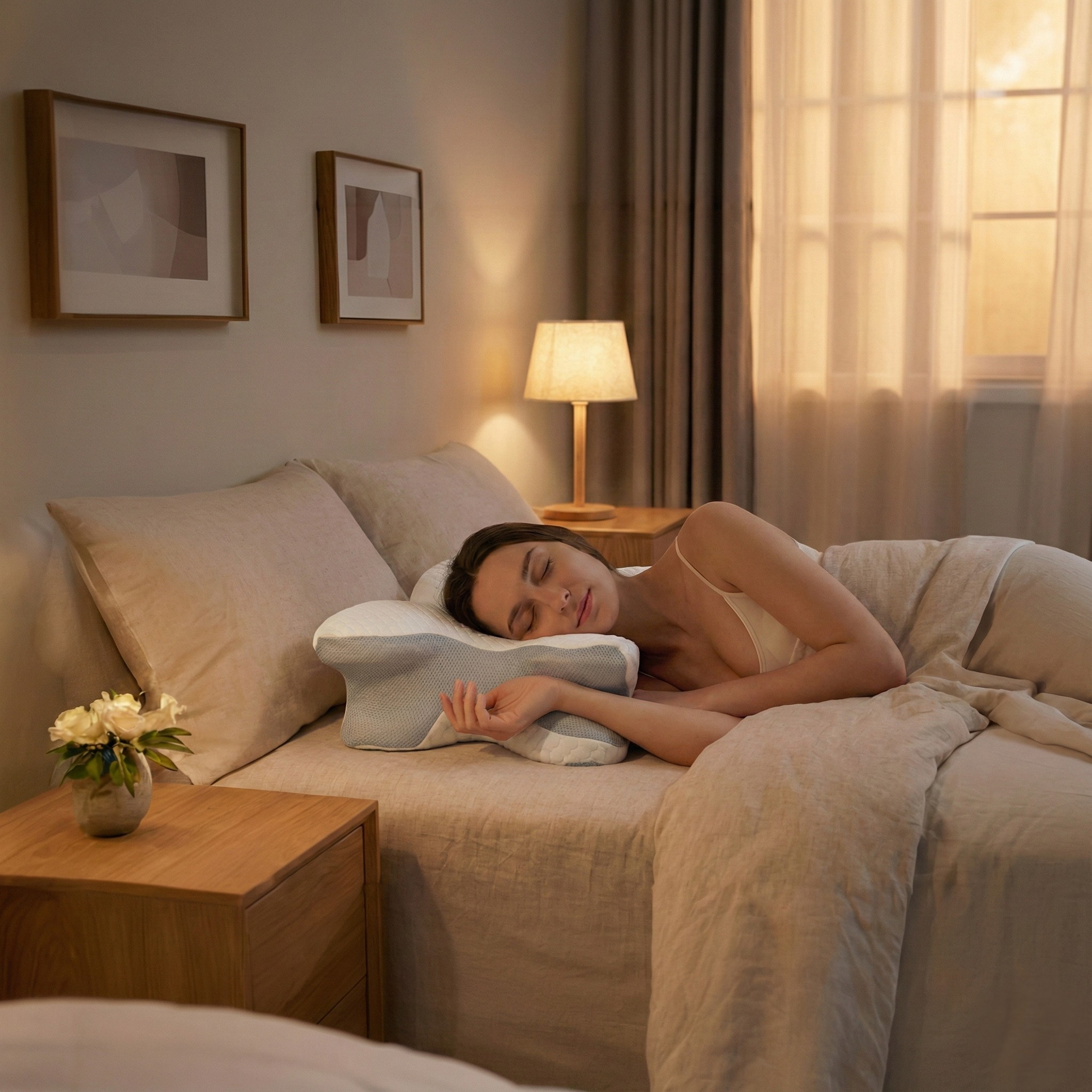 New Horn Butterfly Pillow Neck Pillow Sleeping Pillow Slow Rebound Memory Pillow Cervical Spine Pillow Pillow Core