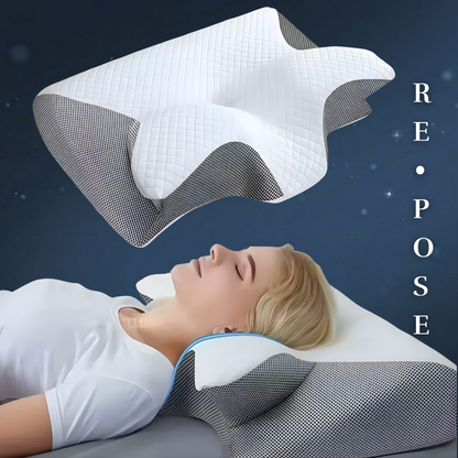 Almohada Cervical Premium Ergonómica con Diseño Contorneado Tipo Mariposa